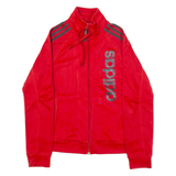 ADIDAS Womens Track Jacket Red UK 10