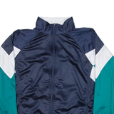 Mens Track Jacket Blue Colourblock XL