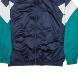 Mens Track Jacket Blue Colourblock XL