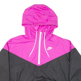 NIKE Cropped Womens Pullover Jacket Black Hooded M