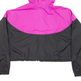 NIKE Cropped Womens Pullover Jacket Black Hooded M