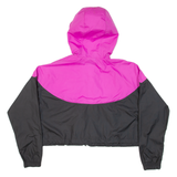 NIKE Cropped Womens Pullover Jacket Black Hooded M