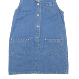 STREET BLUES Womens Shift Dress Blue Denim Sleeveless Short M