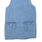 FADED GLORY Womens Day Dress Blue Denim Sleeveless Short L