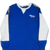 POLO RALPH LAUREN Womens Jumper Dress Blue Long Sleeve Short M