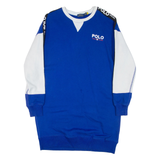 POLO RALPH LAUREN Womens Jumper Dress Blue Long Sleeve Short M