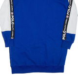 POLO RALPH LAUREN Womens Jumper Dress Blue Long Sleeve Short M