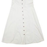 JIM ELLIOT Womens Day Dress White Short Sleeve Midi L