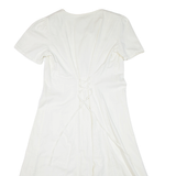 JIM ELLIOT Womens Day Dress White Short Sleeve Midi L