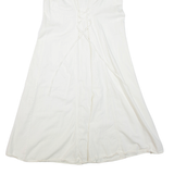 JIM ELLIOT Womens Day Dress White Short Sleeve Midi L