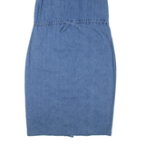 FADED GLORY Womens Day Dress Blue Denim Sleeveless Knee Length L