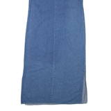 Womens Shift Dress Blue Denim Sleeveless Midi L