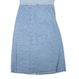 FADED GLORY Womens Day Dress Blue Denim Striped Sleeveless Midi M