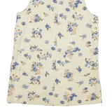 JENNA LANE Womens Shift Dress Beige Floral Sleeveless Short M