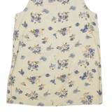 JENNA LANE Womens Shift Dress Beige Floral Sleeveless Short M