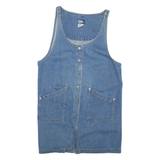 DIXIE BLUES Womens Shift Dress Blue Denim Sleeveless Short L