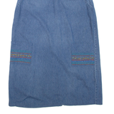 ERIKA Womens Shift Dress Blue Denim Sleeveless Short L