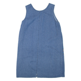 ERIKA Womens Shift Dress Blue Denim Sleeveless Short L