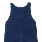 EXP Womens Shift Dress Blue Corduroy Sleeveless Short L