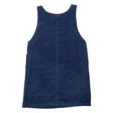 EXP Womens Shift Dress Blue Corduroy Sleeveless Short L