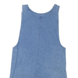 DIRECTIVES Womens Shift Dress Blue Denim Sleeveless Short S