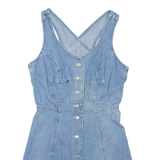 SPOILED ROTTEN Womens Mini Dress Blue Denim Sleeveless Short XS