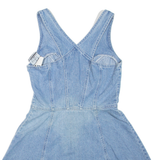 SPOILED ROTTEN Womens Mini Dress Blue Denim Sleeveless Short XS
