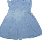 SPOILED ROTTEN Womens Mini Dress Blue Denim Sleeveless Short XS