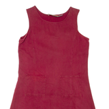 DENIM JAZZ Womens Day Dress Maroon Denim Sleeveless Short M