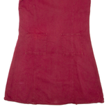 DENIM JAZZ Womens Day Dress Maroon Denim Sleeveless Short M