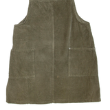 FADED GLORY Womens Day Dress Green Corduroy Sleeveless Short L