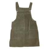 FADED GLORY Womens Day Dress Green Corduroy Sleeveless Short L