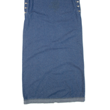 BASIC EDITIONS Womens Shift Dress Blue Denim Floral Sleeveless Long M