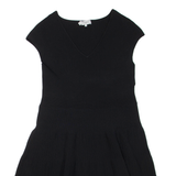 HOBBS LONDON Womens Day Dress Black Viscose Sleeveless Knee Length UK 16