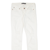 LEVI'S Low Rise Distressed Womens Jeans White Slim Skinny W27 L32