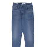 LEVI'S Mile High BIG E Womens Jeans Blue Slim Skinny Stone Wash W27 L32