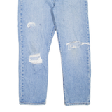 LEVI'S 501 Jeans Distressed Womens Blue Regular Straight W28 L26