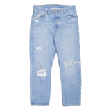 LEVI'S 501 Jeans Distressed Womens Blue Regular Straight W28 L26