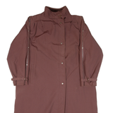Fleece Lined Womens Overcoat Coat Maroon M
