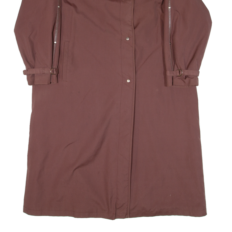 Fleece Lined Womens Overcoat Coat Maroon M