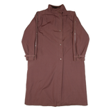 Fleece Lined Womens Overcoat Coat Maroon M