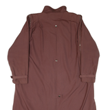 Fleece Lined Womens Overcoat Coat Maroon M
