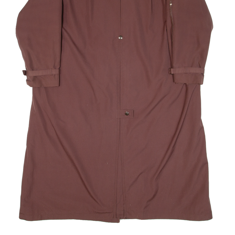 Fleece Lined Womens Overcoat Coat Maroon M