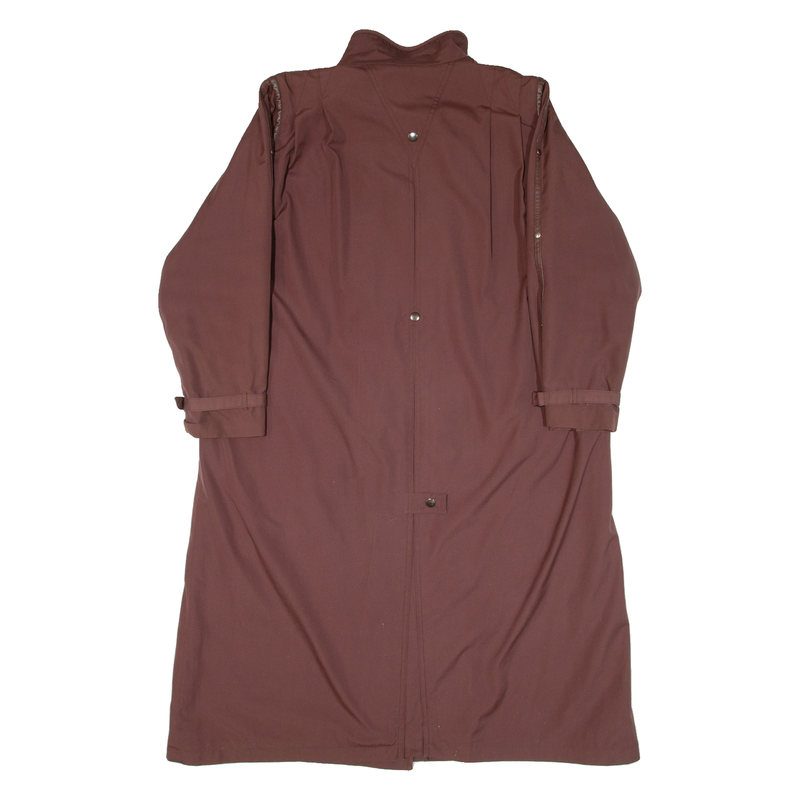 Fleece Lined Womens Overcoat Coat Maroon M