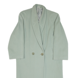 Womens Overcoat Coat Green Knit Wool UK 10