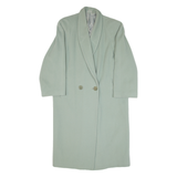 Womens Overcoat Coat Green Knit Wool UK 10