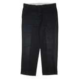 DICKIES Mens Trousers Black Regular Straight W38 L30