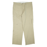 DICKIES Cargo Mens Trousers Beige Regular Straight W40 L34