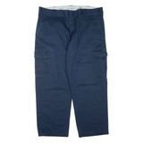 DICKIES Mens Trousers Blue Relaxed Straight W42 L29