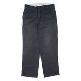 DICKIES Mens Trousers Black Regular Straight W32 L30